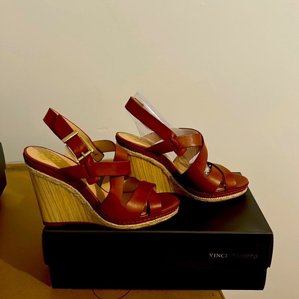 Brand new Vince Camuto wedge sandals.